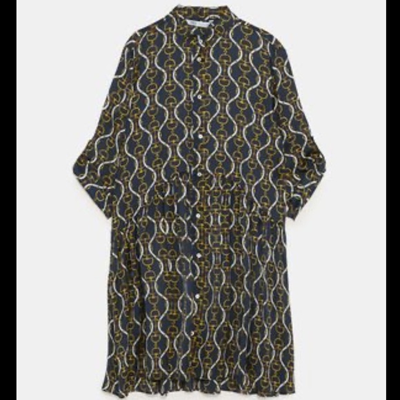 Zara chain scarf print dress. - Picture 2 of 8